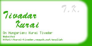 tivadar kurai business card